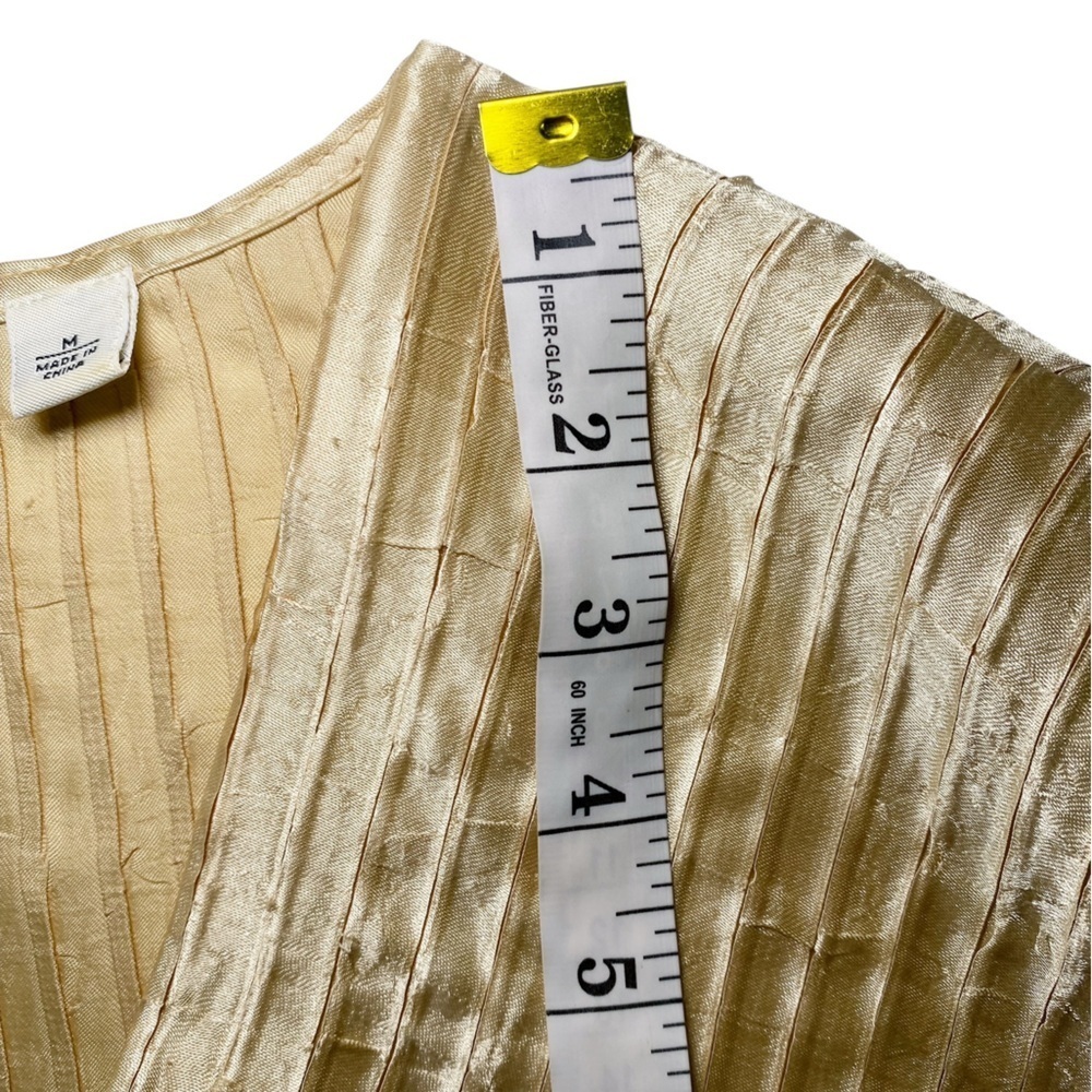 Cato Gold Pleated Women's Blouse - Picture 12 of 14